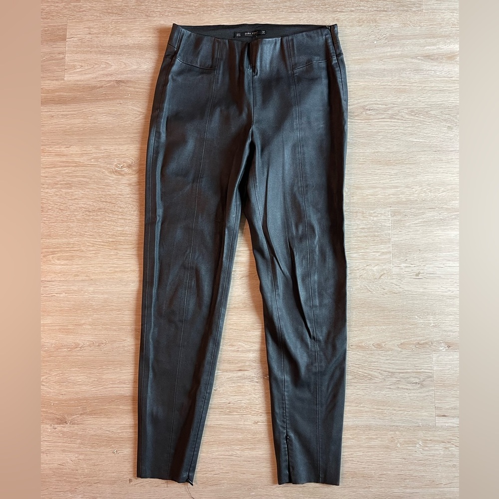 Faux leather pants